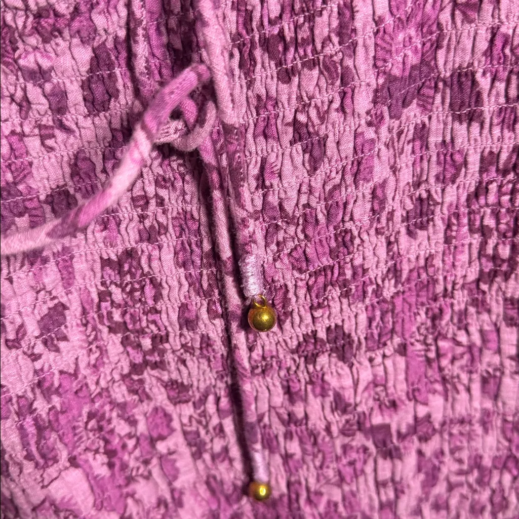 Free People Smock It To Me Mini Dress Ruffle Floral Printed Smocked Bodycon - Image 7