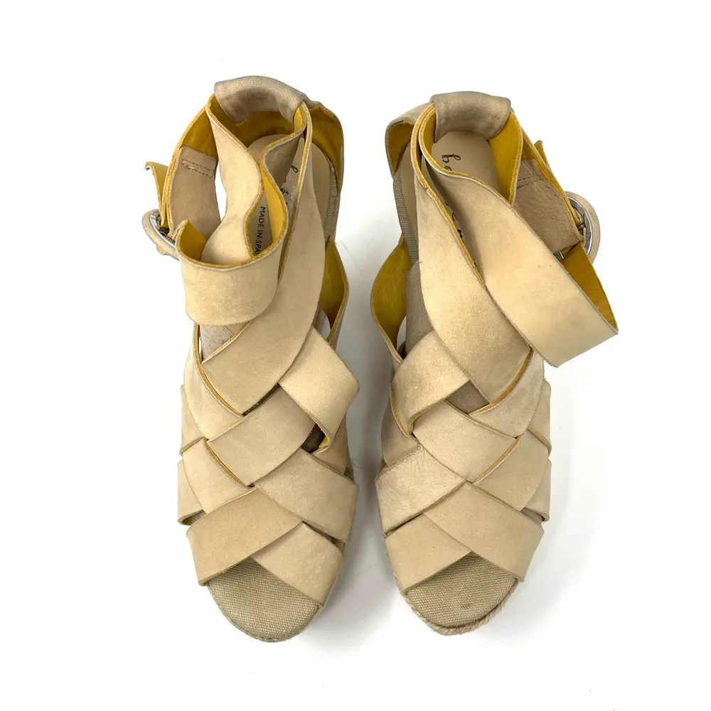 , strappy platform espadrilles wedges, size 38 - Image 5