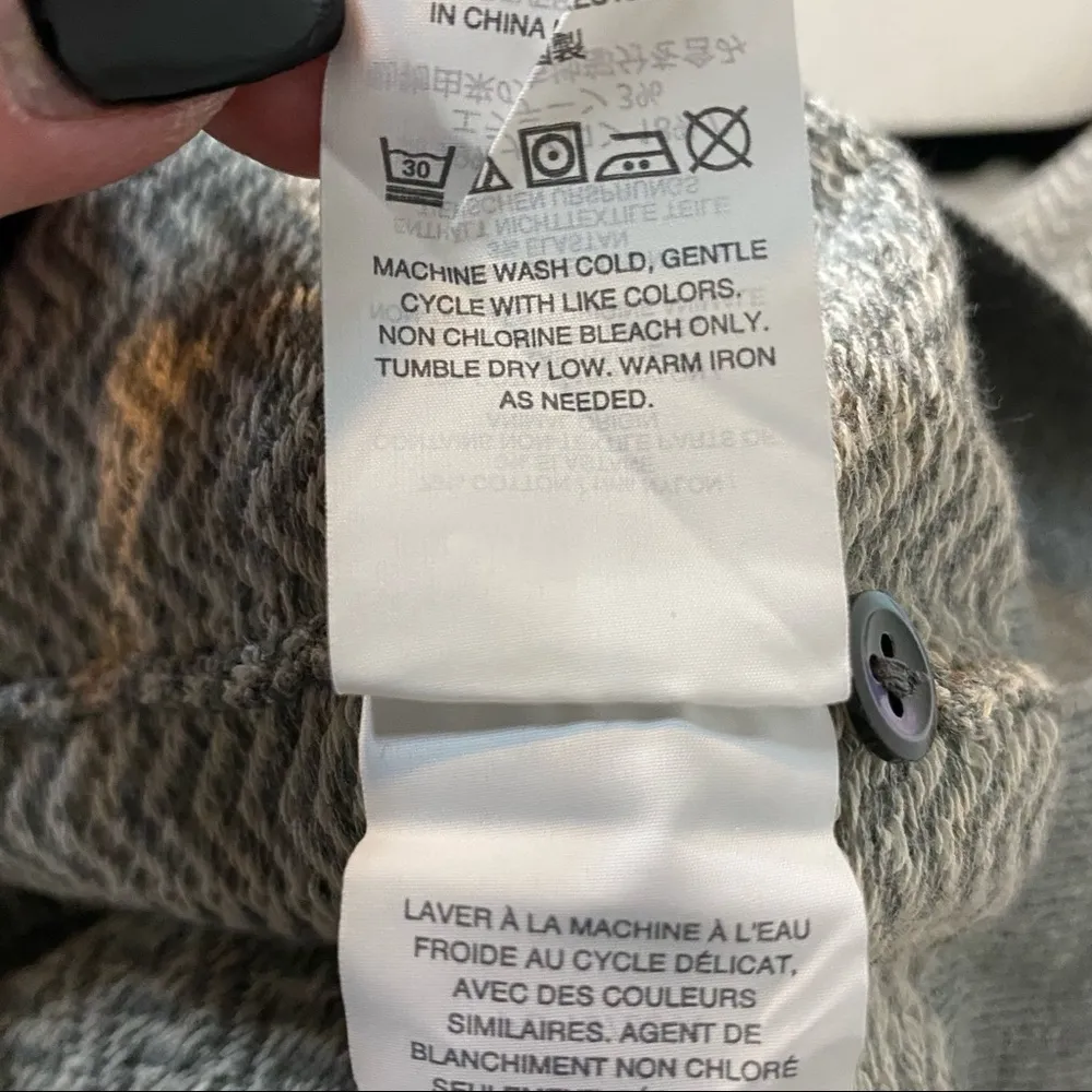 J. Crew Cotton Jackie Cardigan Herringbone Sweater Small - Image 10