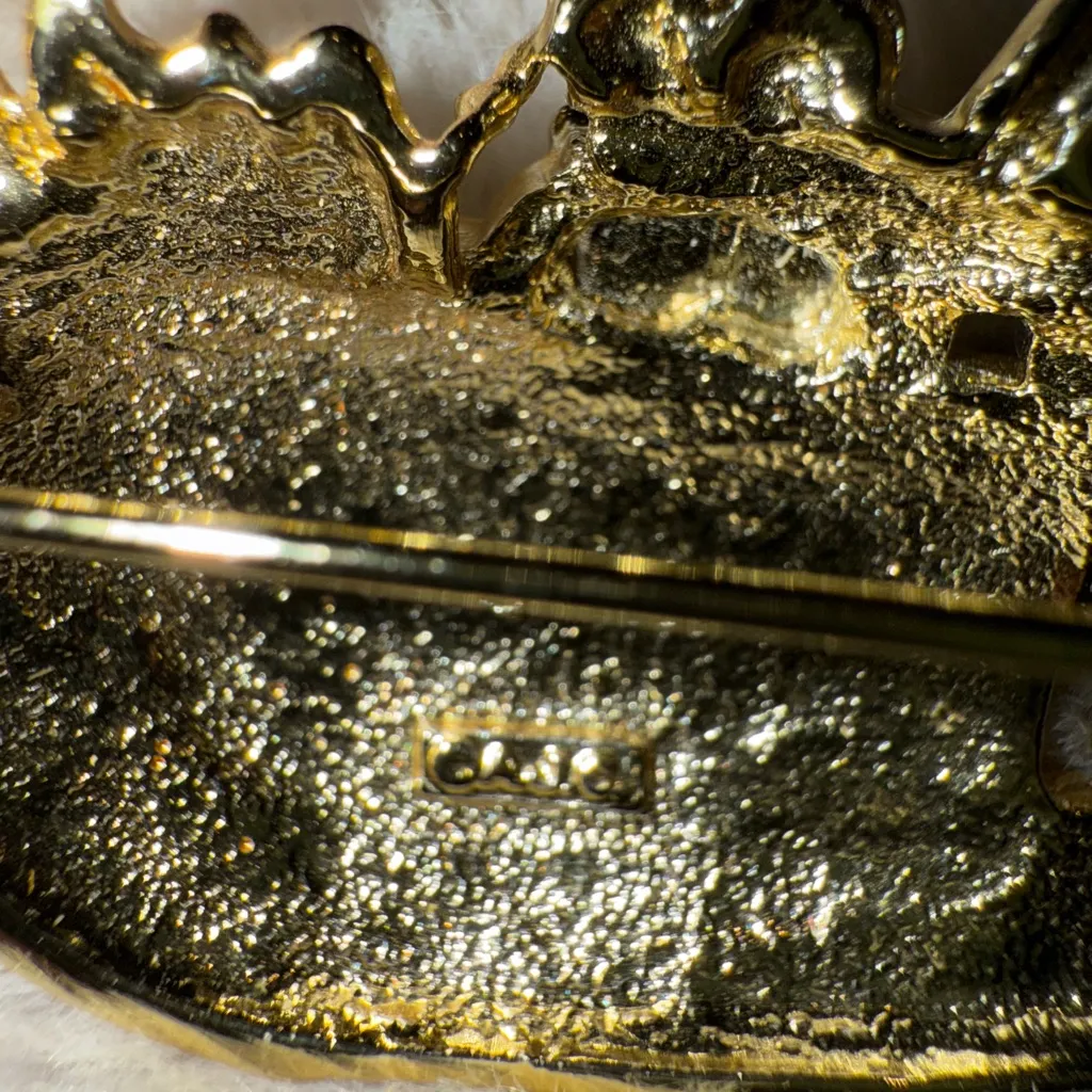 OAJC Noahs Ark Gold Tone Animal Boat Brooch Pin Signed‎ Vintage - Image 7