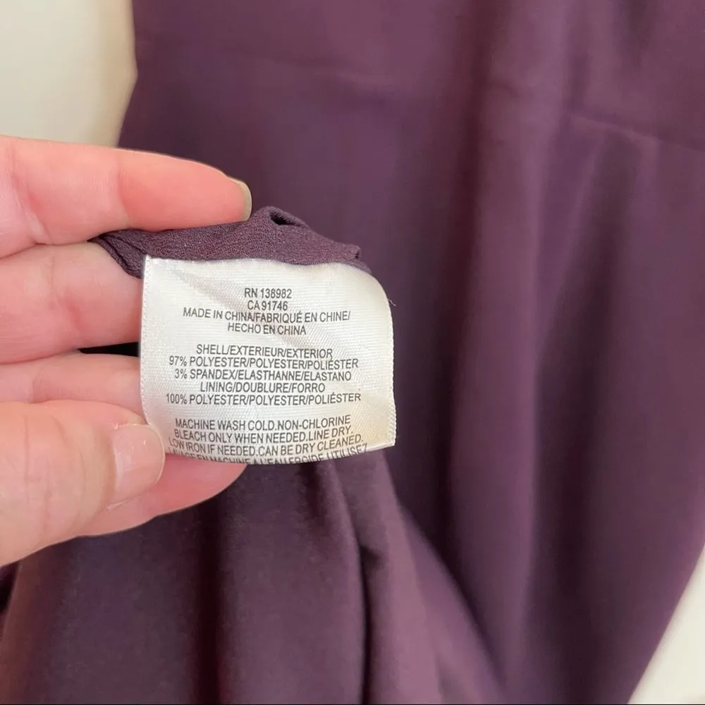 Dress The Population Lyla Purple Burgundy Plunging Sleeveless Bodycon Dress - Image 7