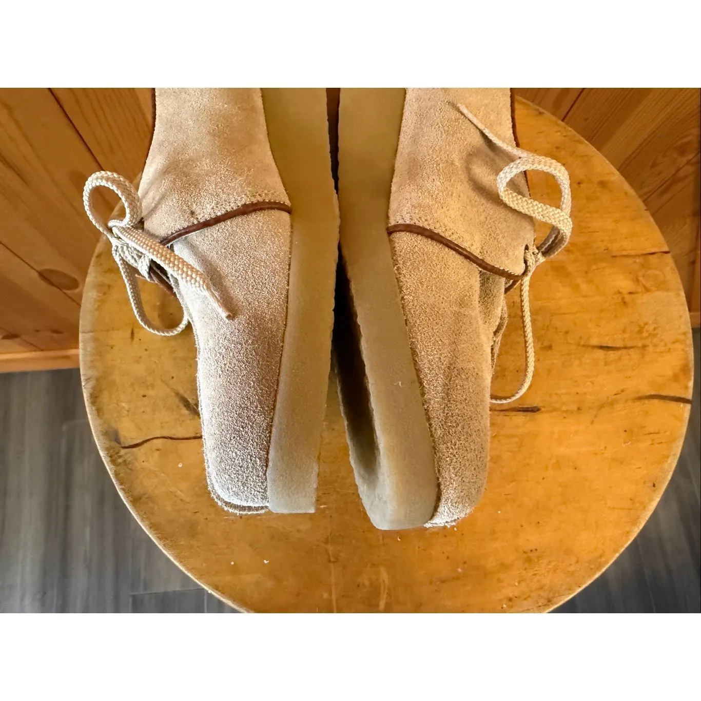 VTG Restricted Gum Sole Shoes Suede Leather Womens Sz 8 Tan - Image 7