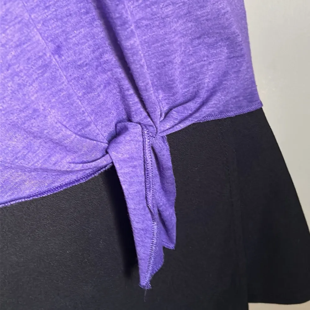 Warrior by Danica Patrick Casual High Low Tie Front Athleisure Muscle T - Image 4