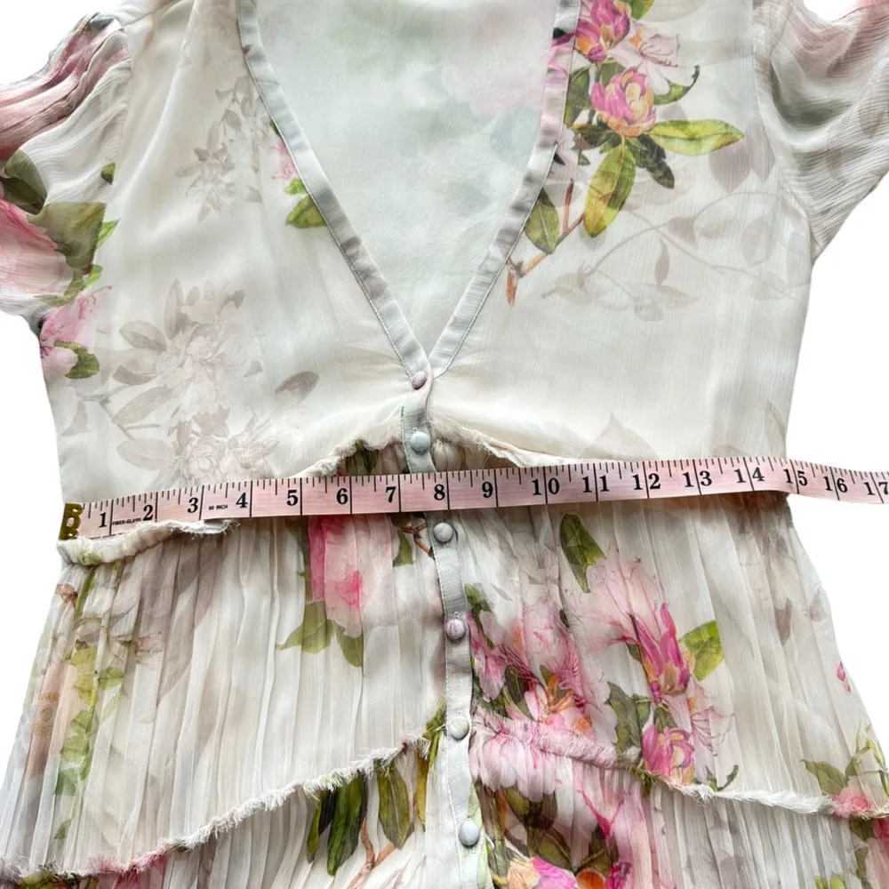 ROCOCO SAND Melody Maxi Dress Colorful Floral Pastel Watercolor Small Hi - Image 15