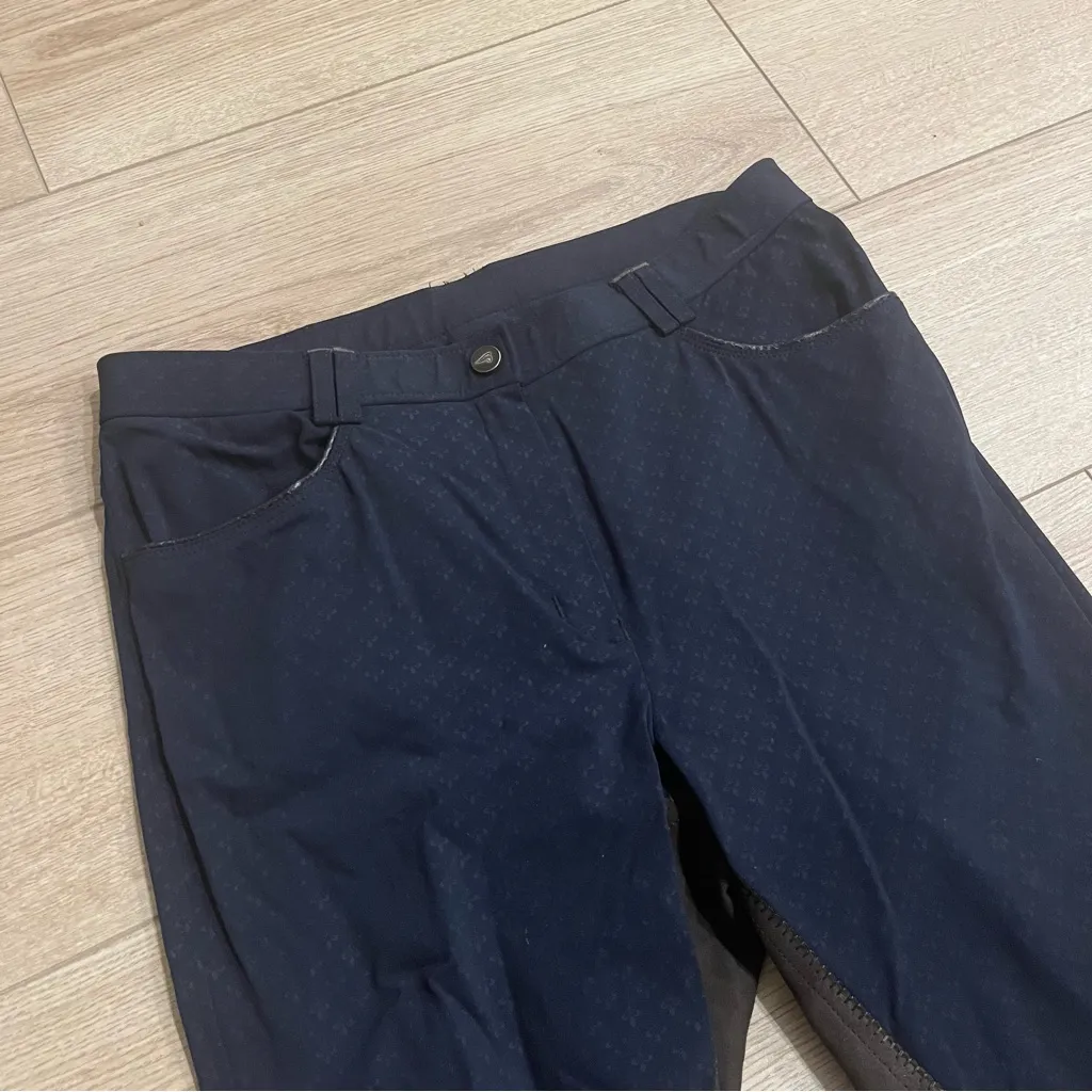 Prestige Schoeller Switzerland Navy Riding Breeches Louisa Full Seat Size 31 Blue - Image 2