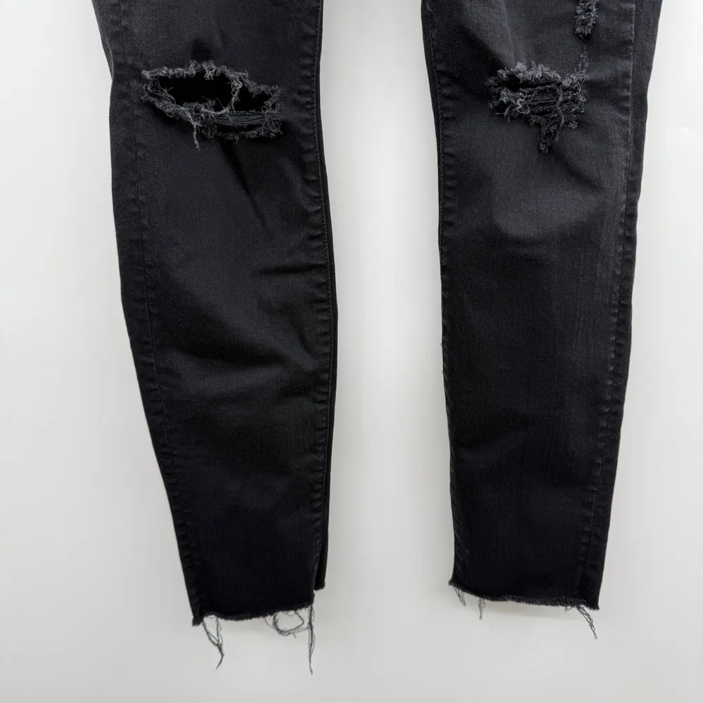 Mother Denim The Looker Ankle Fray Skinny Jeans in Guilty As Sin Sz 25 Gray Wash - Image 5