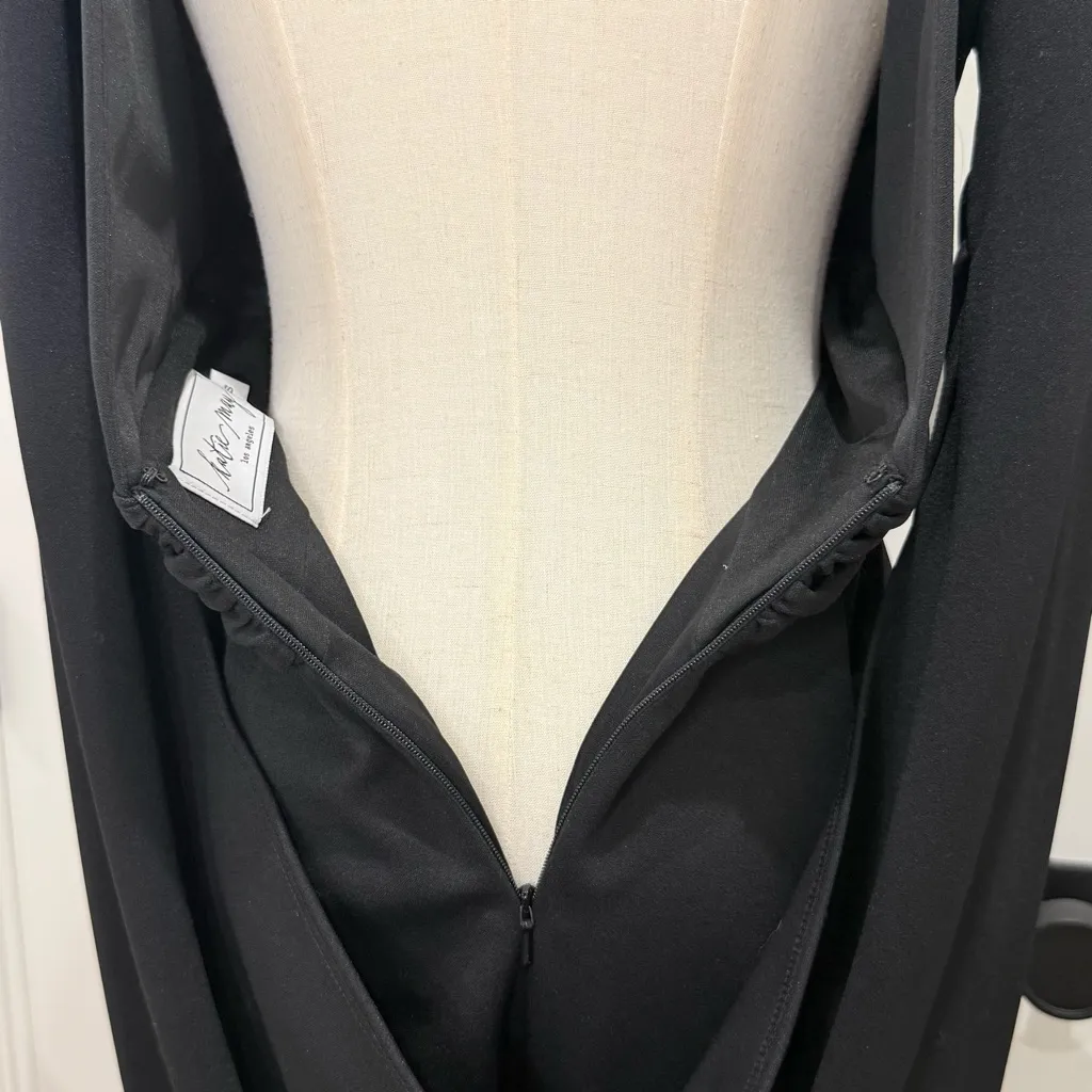 NWT Katie May Move Over Mini Dress Small Black Cape V Neck Cocktail Party Chic - Image 8