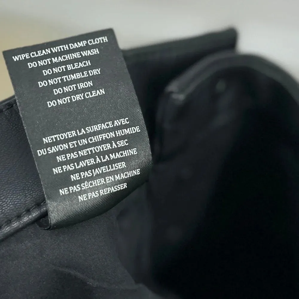 BLANKNYC Faux Leather Daddy Soda Pant Womens Size 27 Black High Waist Button Fly - Image 13