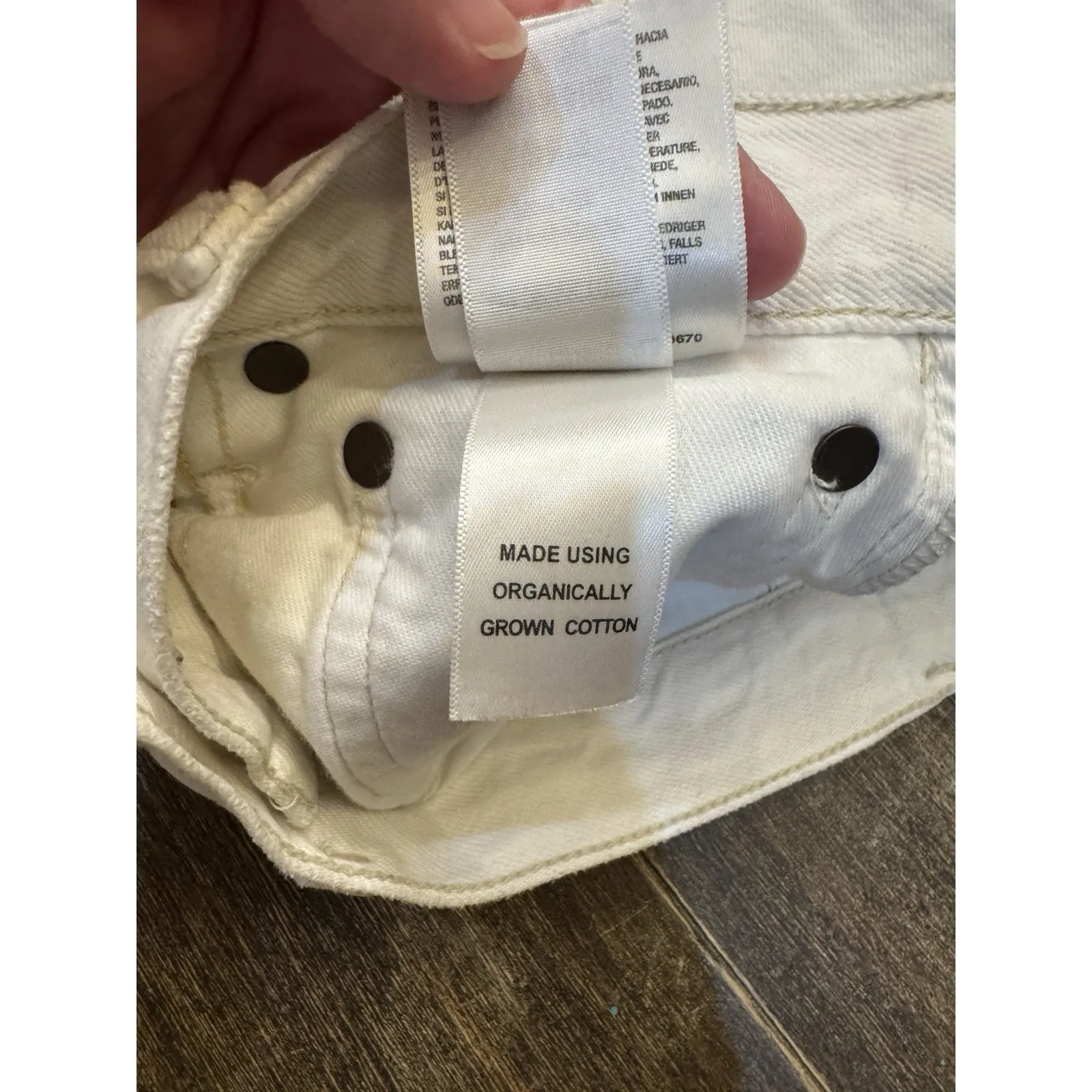 Agolde Parker Long Shorts Loose Fit Panna Organic Cotton Womens‎ Size 24 - Image 11