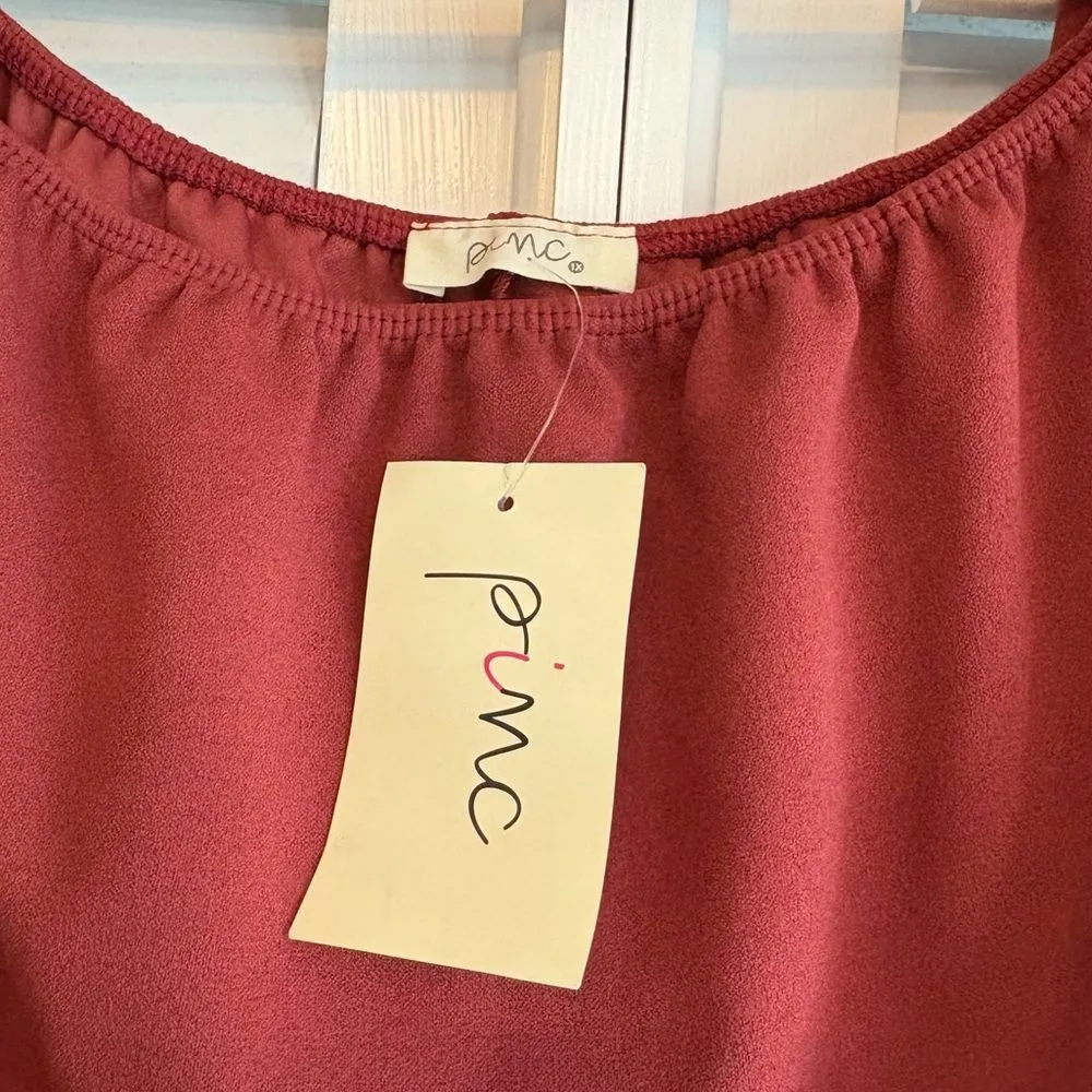 Pinc Rust Off Shoulder Dress Size‎ 1X Orange - Image 5