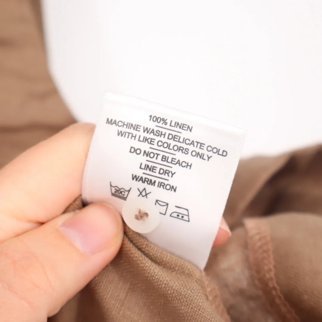 AMERICAN GIANT Linen Tank Top Neutral Tan XS Made in USA - Image 4