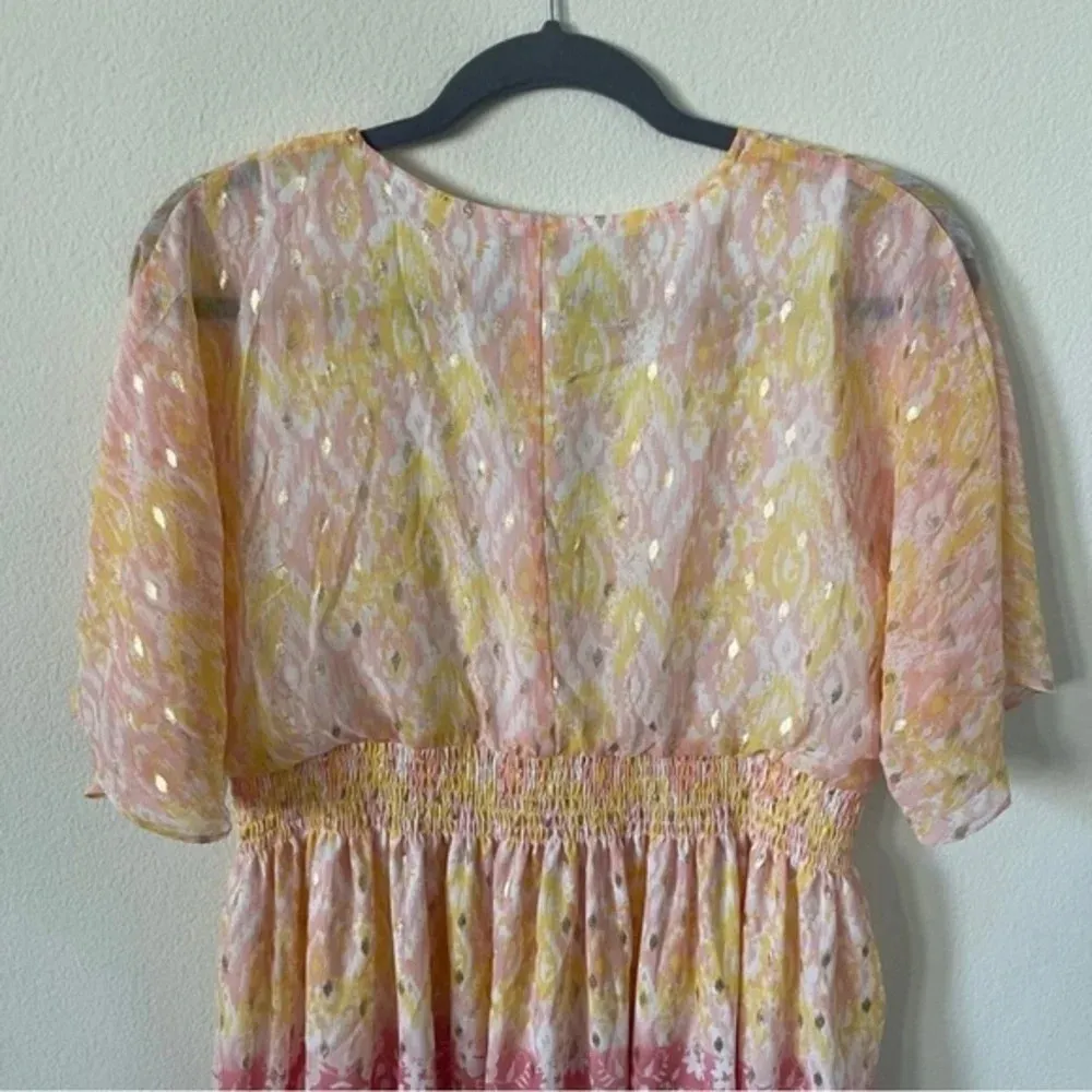 NWT House of Harlow 1960 Floral Metallic Maxi Dress - Image 5