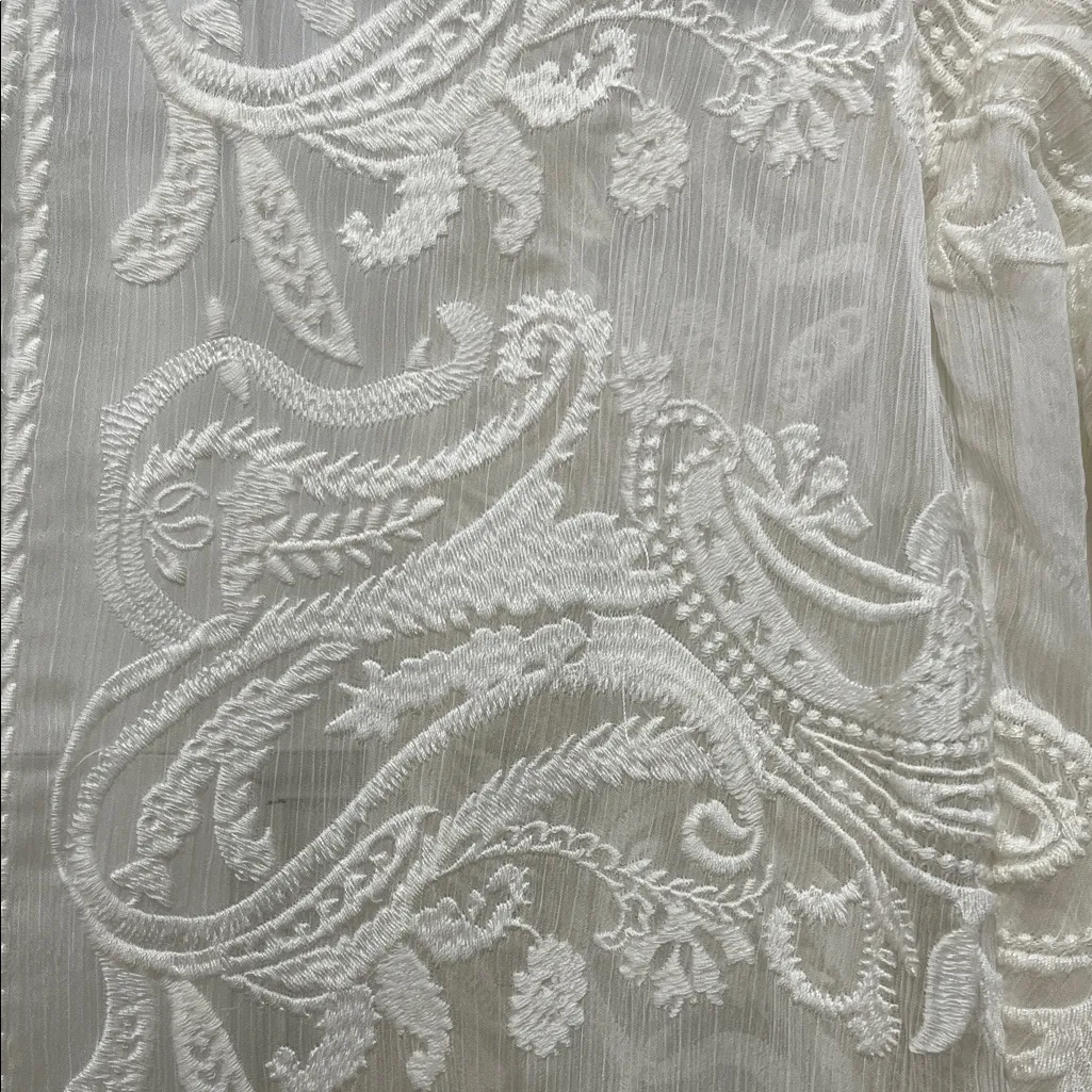 Anthropologie Beyond Vintage Paisley Embroidered Shawl Cover Up - Image 12