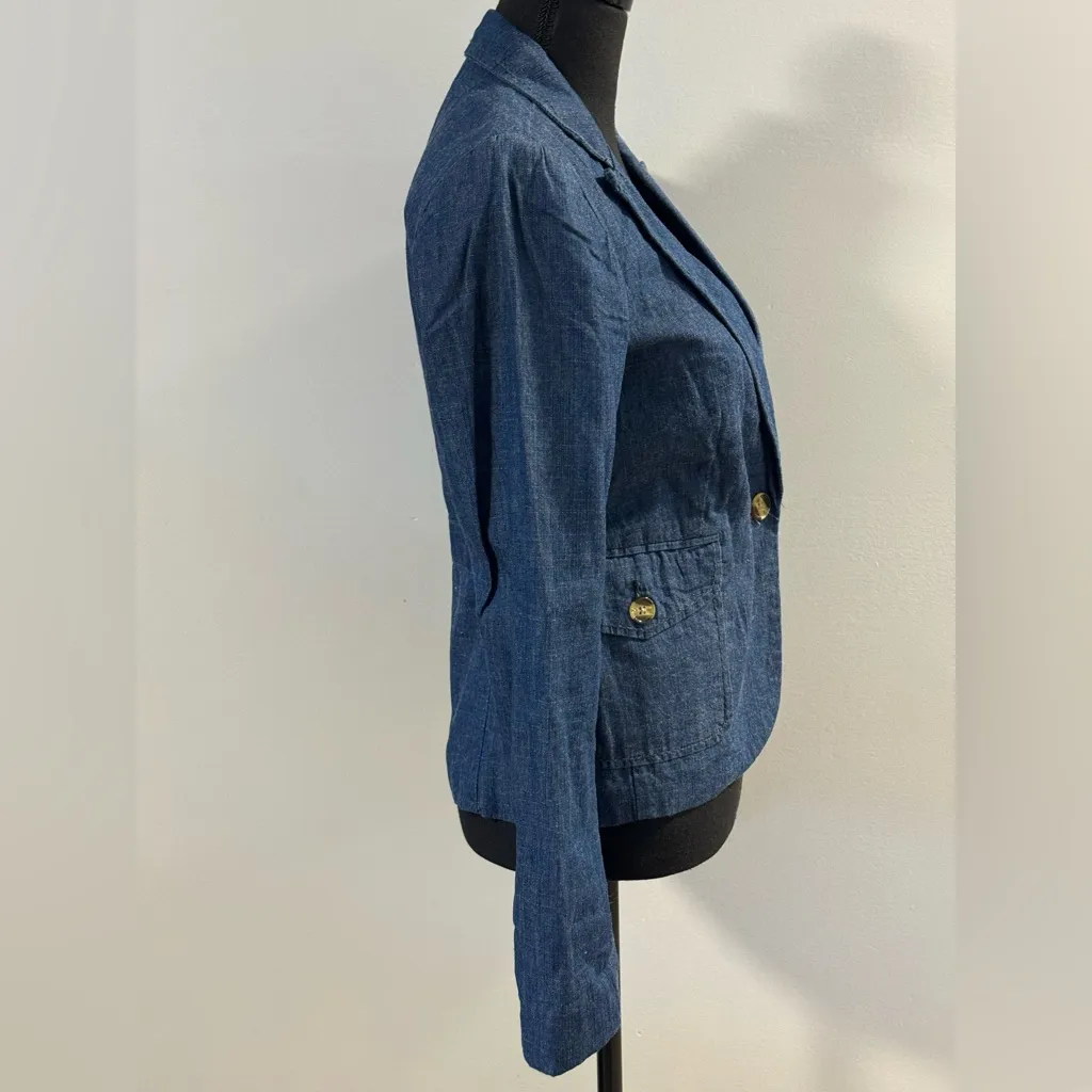 Sanctuary Classic Blue Blazer 100% cotton XS - Image 4
