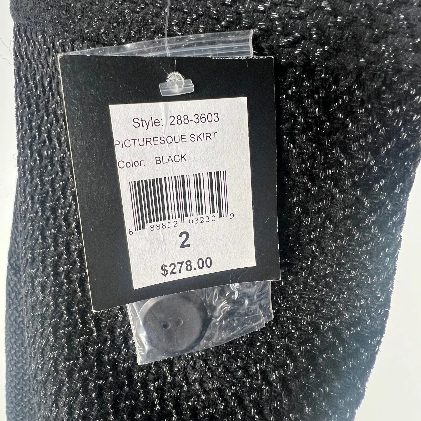 Nanette Lepore Black Picturesque Textured Pencil Skirt Size 2 - Image 6