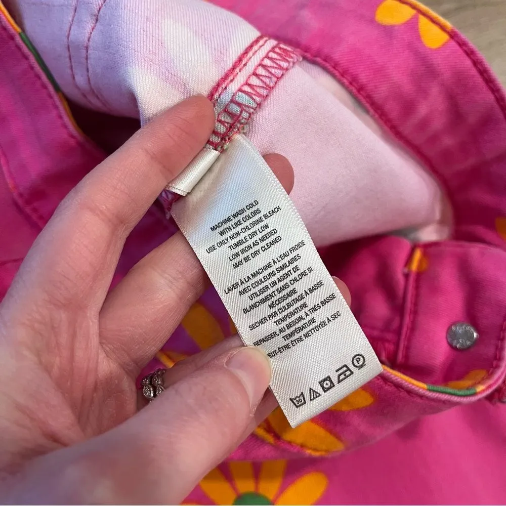 We the Free People Youthquake Printed Crop Flare Jean Floral Wide Leg Size 30 - Image 8