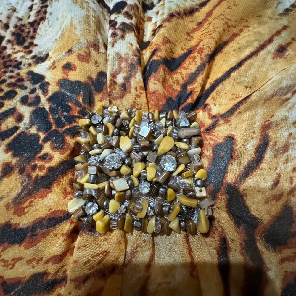 batwing blouse, animal print Brown - Image 7