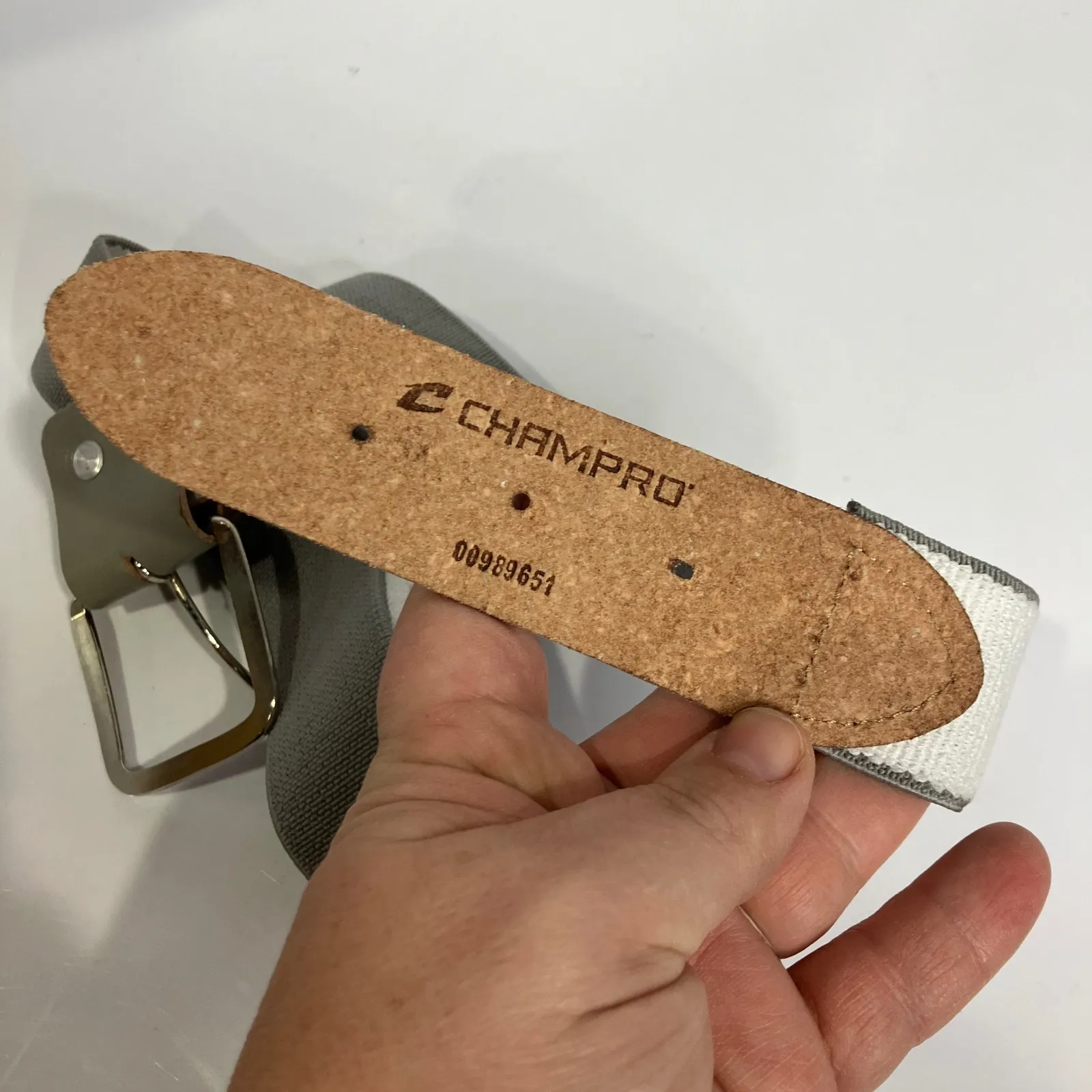 Champro women's gray softball belt adjustable stretchy athletic accessories - Image 2