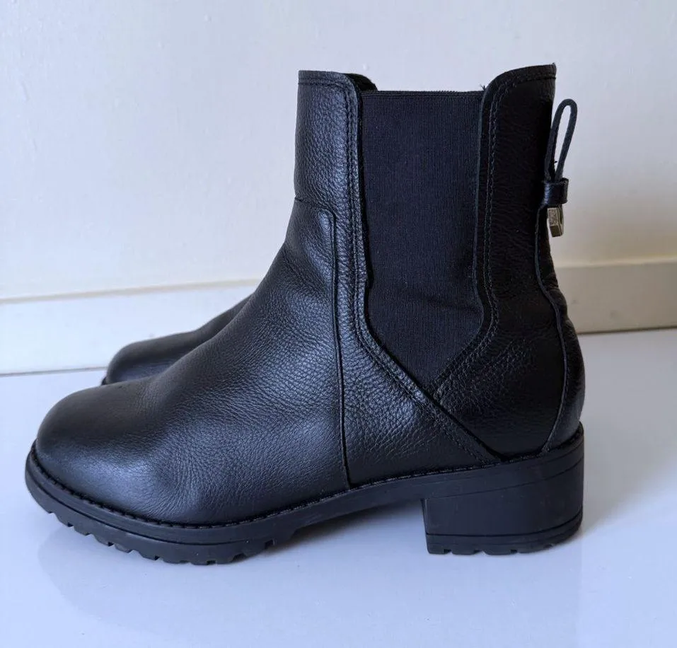 Cole Haan Women's Camea Leather Chelsea Combat Boots Black Size 9.5 B - Image 2