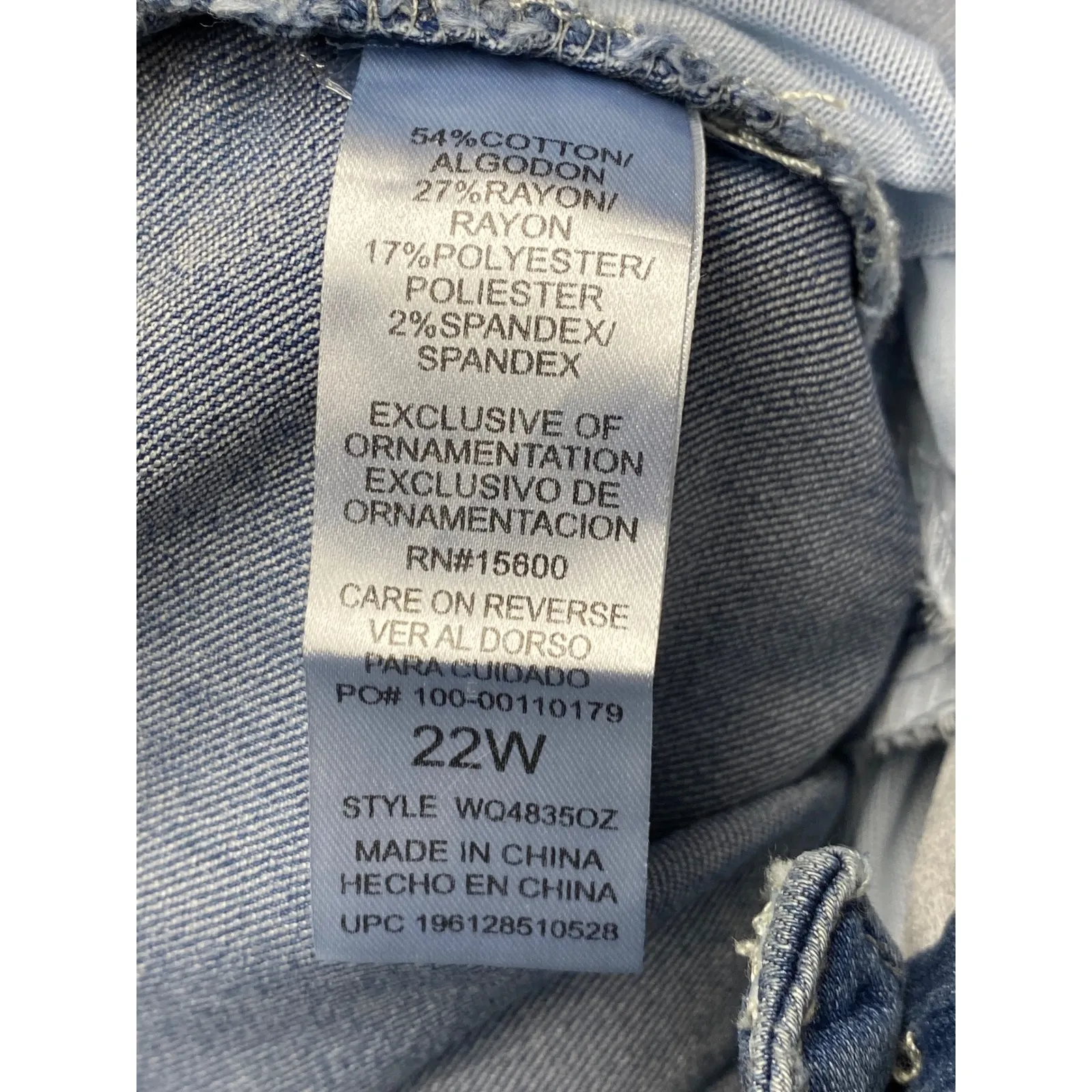 Democracy Absolution Skimmer Jeans Y2K Casual Chic Sculpting Denim Size 22W - Image 9