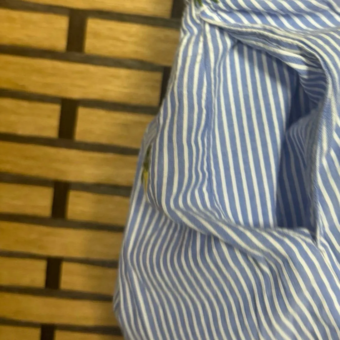 Free Assembly Blue And White Stripe Midi Skirt Size 2 - Image 4