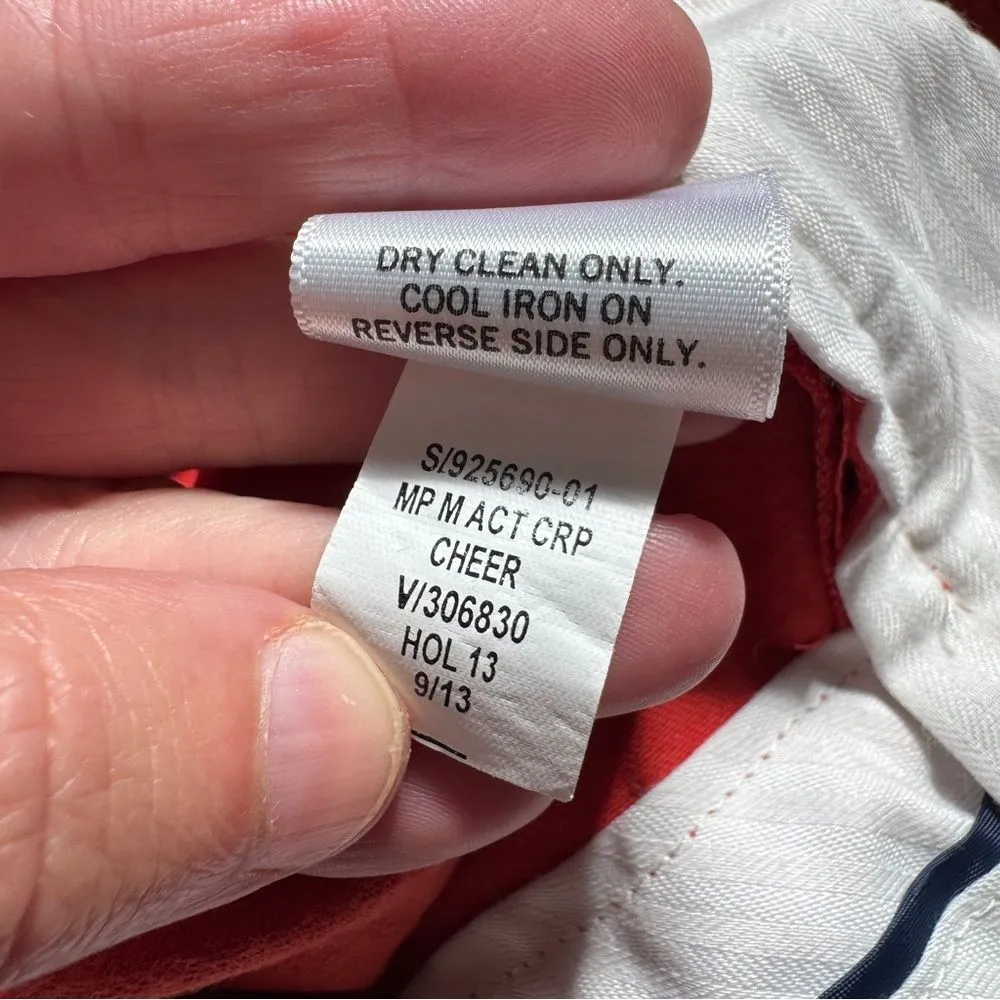 Banana Republic Red Cheer Crop Chino Martin Fit Size 6 - Image 10