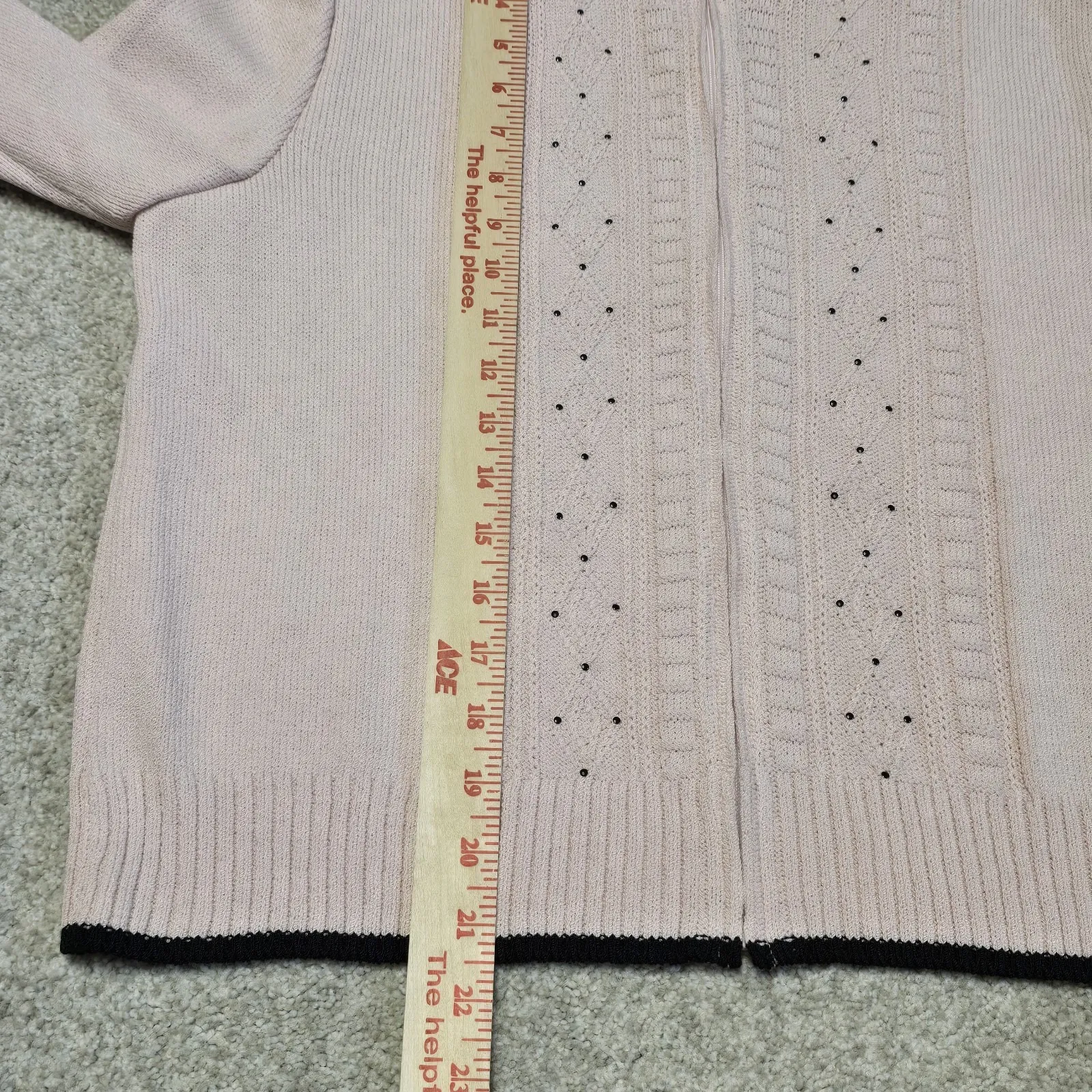 St John Collection Santana Knit Sz‎ 8 Cardigan Sweater Jacket Pink/Black Luxury - Image 8