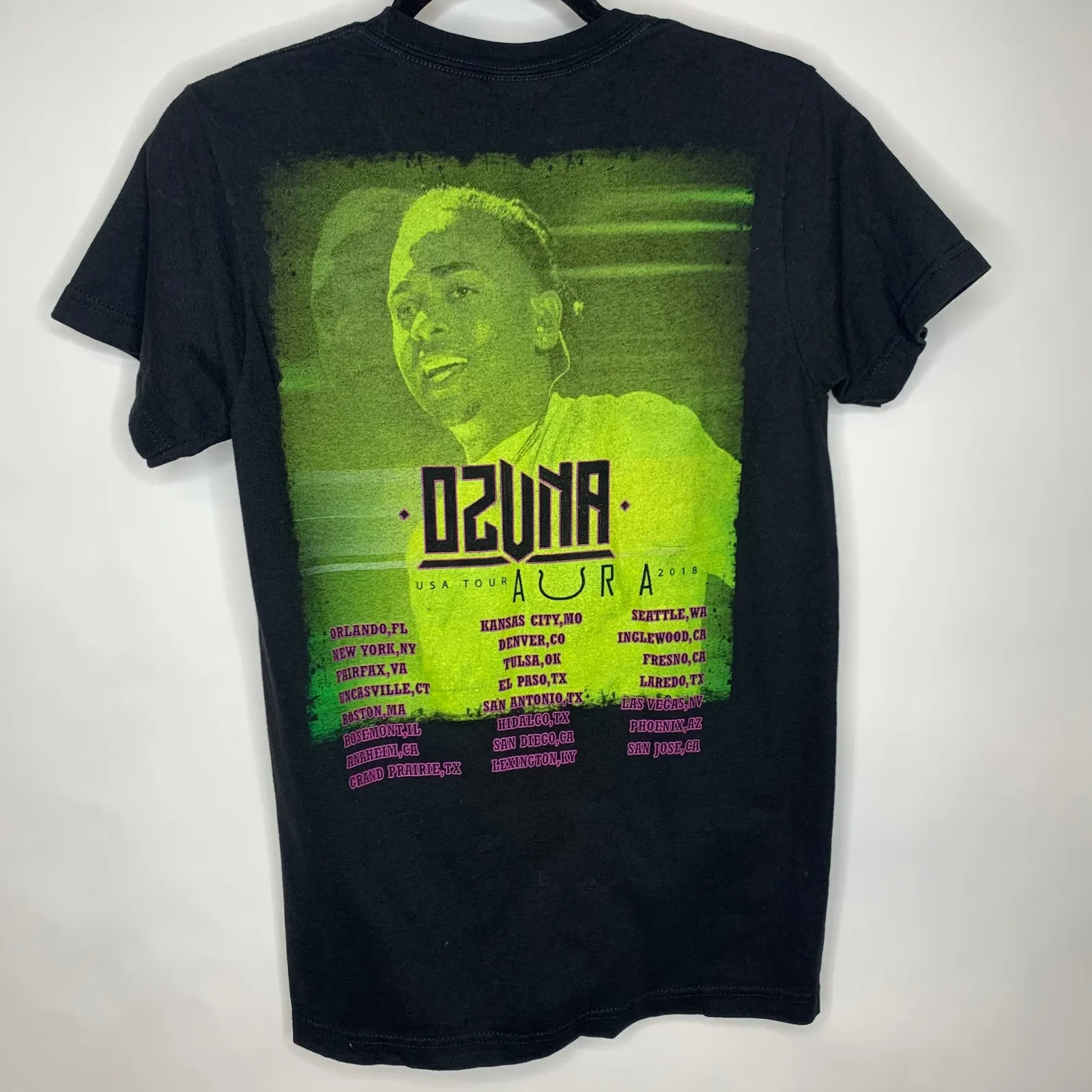 Ozuna Aura Tour 2018 Concert T Shirt Sz Small Black - Image 7