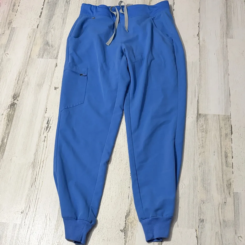 FIGS  Blue Scrub Joggers Size Small - Image 2