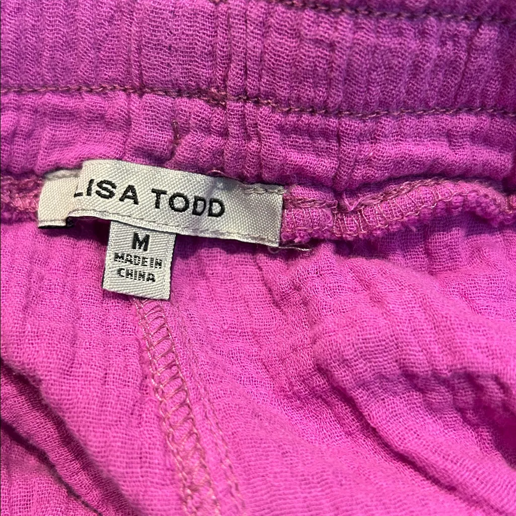 LISA TODD gauze flutter shorts in chachacha Purple Size M - Image 5
