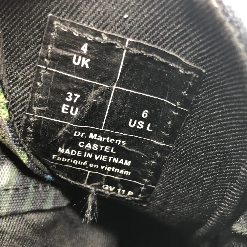 Dr. Martens Hawaiian Castel Vegan Black Floral Womens 6 - Image 6