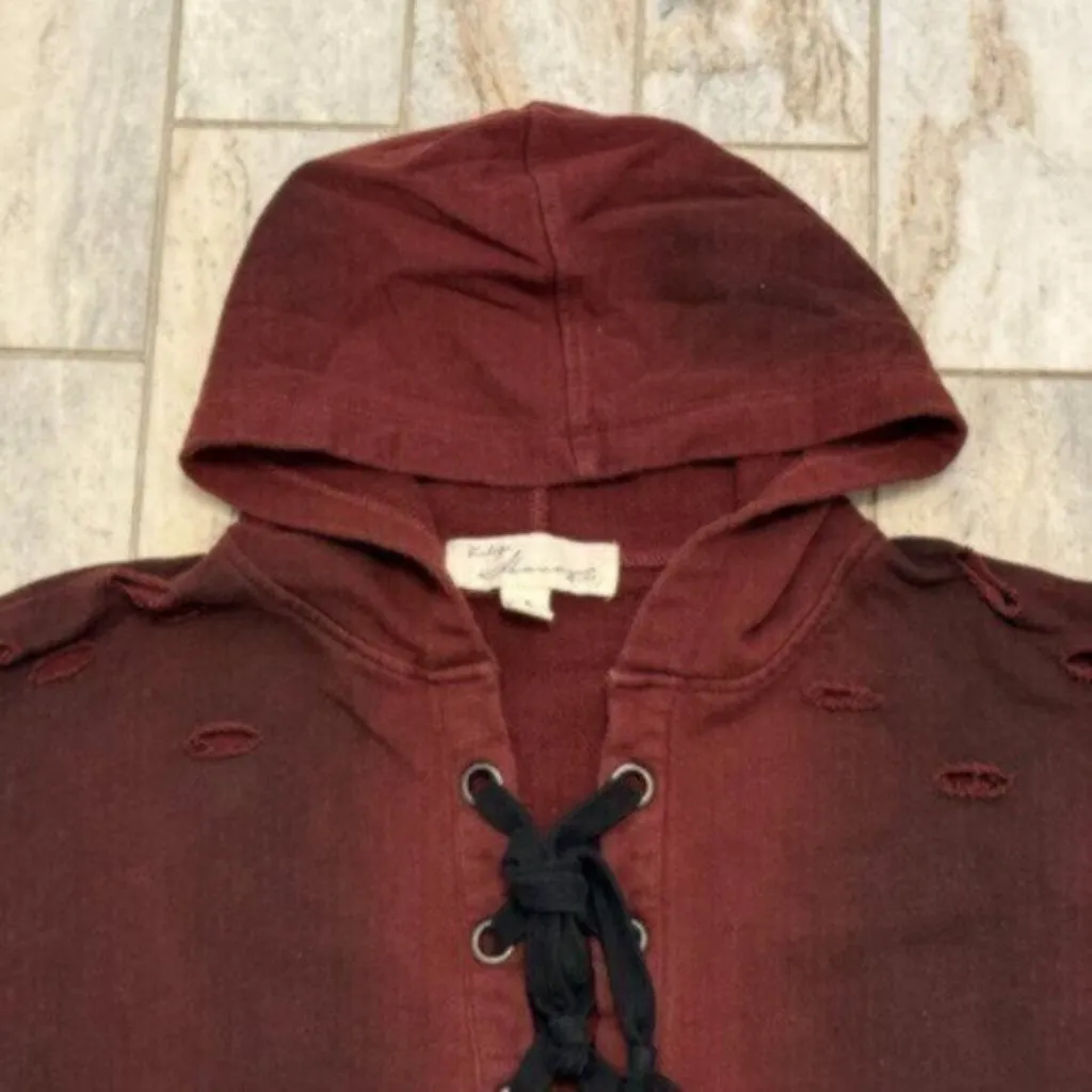 Vintage Havana women's small burgundy Vintage pullover sweatshirt - Image 4