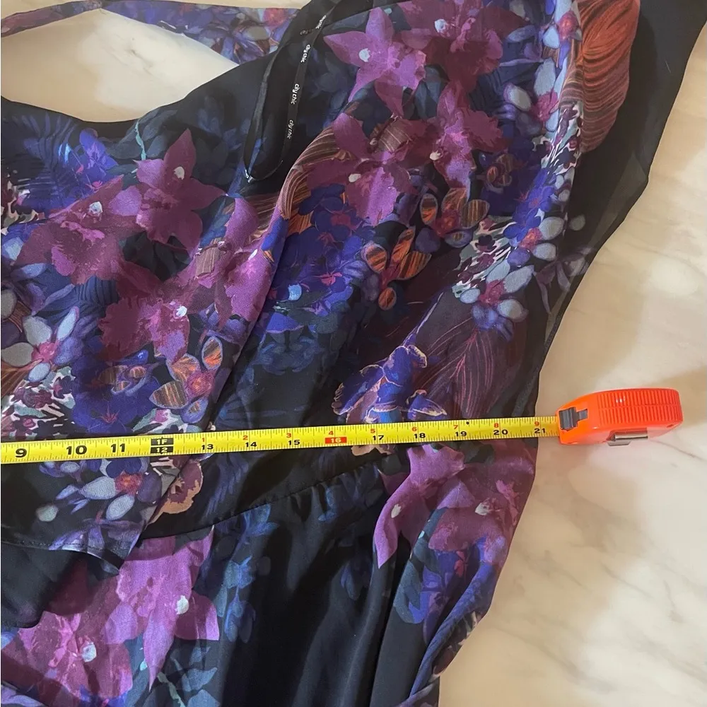 City Chic Women’s Plus Size XXL Elegant  Floral Dress W/ Belt High Low Ruffle - Image 5