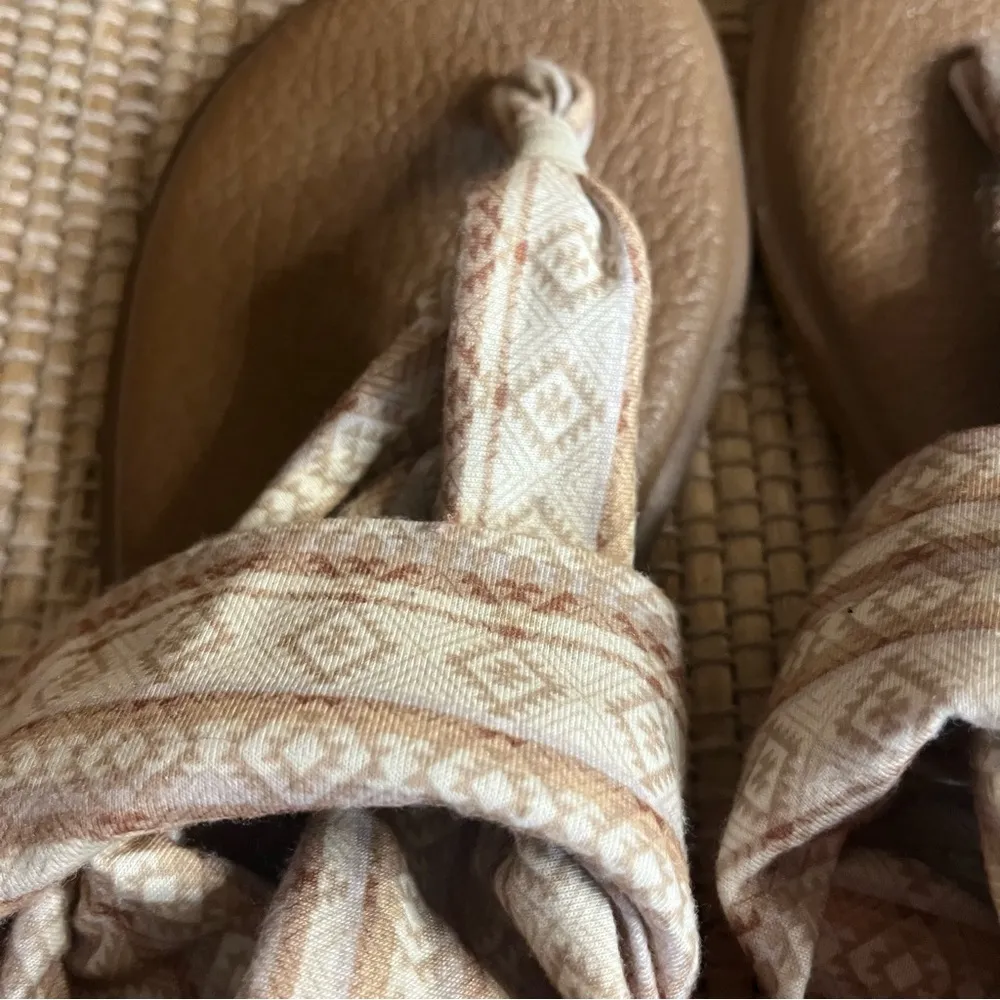 Tan Aztec Print Yoga Sling Sandals Size 9‎ - Image 6
