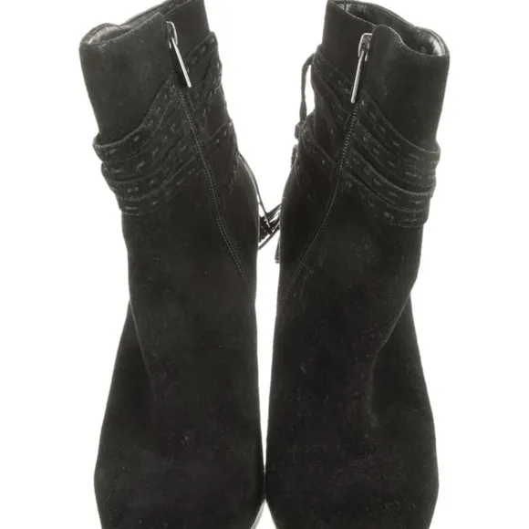 Saks Fifth Avenue Suede Tassel Accents Boots (7.5-8.0) - Image 2