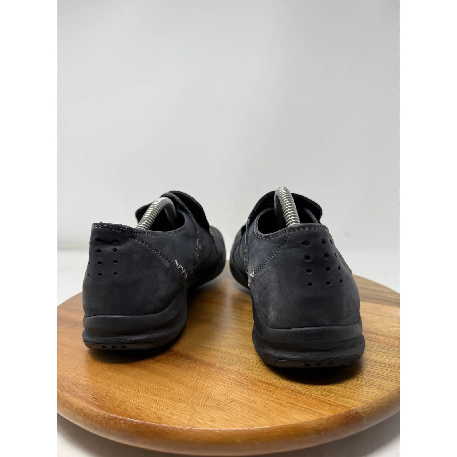 Clarks Wave Walk Leather Slip On Comfort Flat Casual Shoes Black Size 8M‎ - Image 8