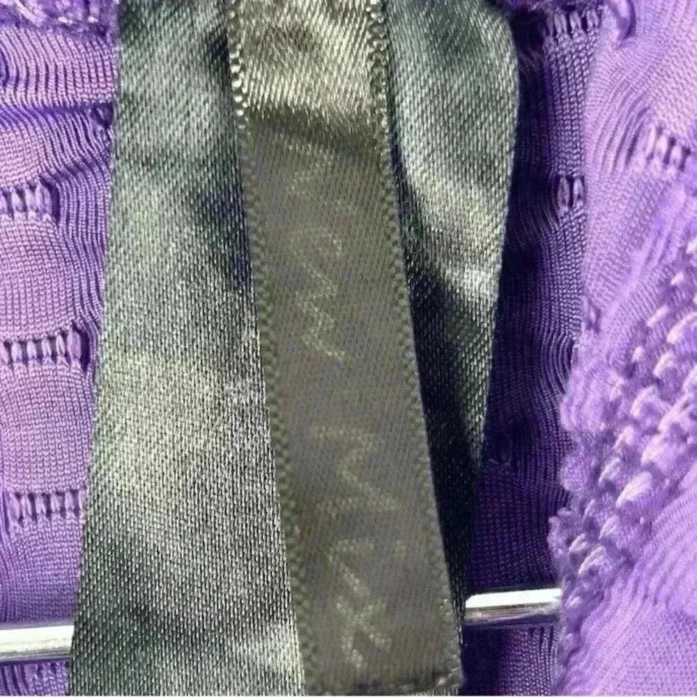 New Mix Women's Purple Textured Full-Zip Hoodie Size S Active Top - Image 7