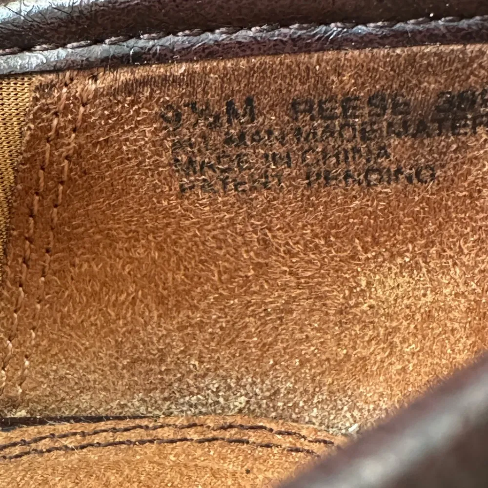 Life Stride Reese Oxblood Brown Heeled Loafers w Fringe Gold Buckles Size 9.5 - Image 6