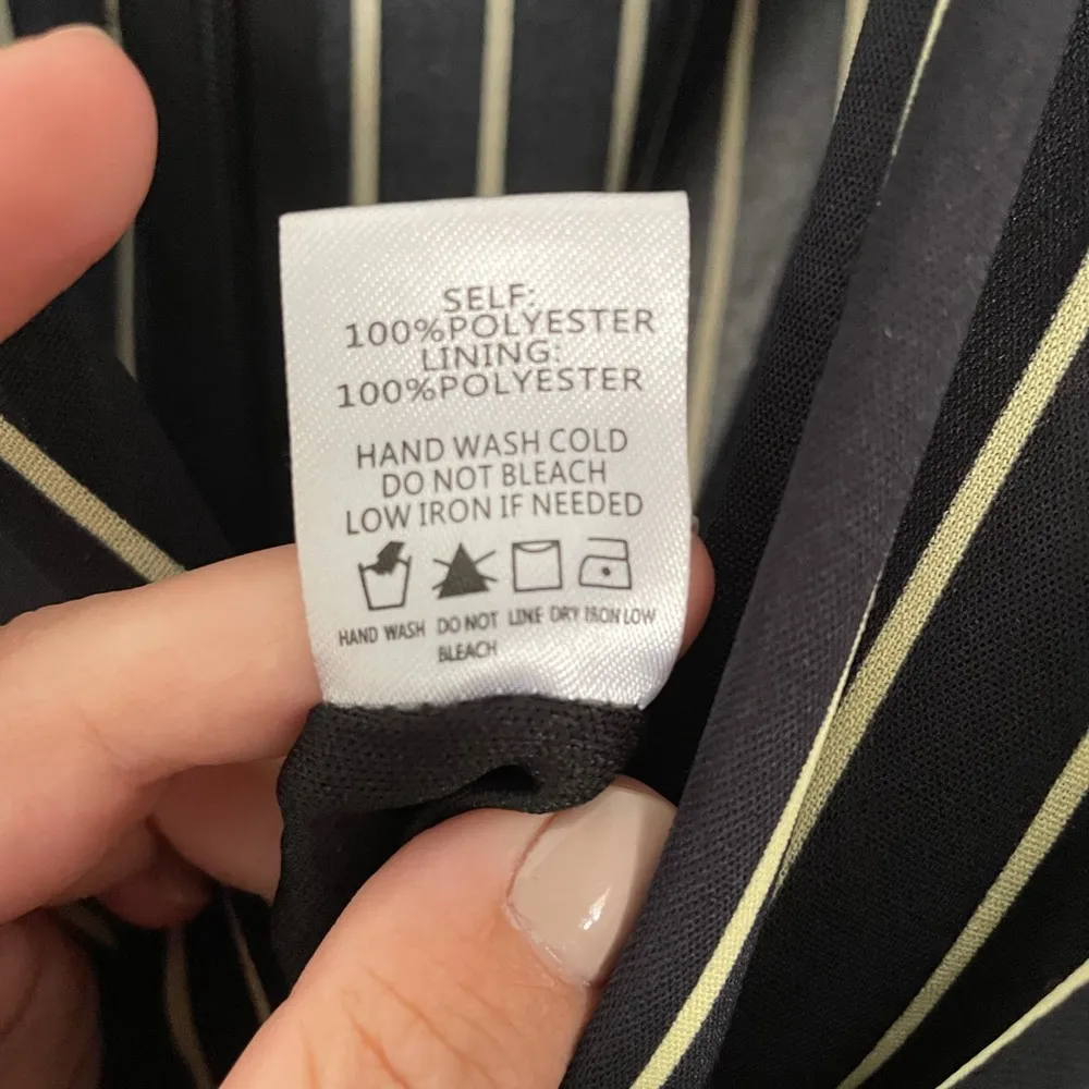 Art + Ephect Striped Longsleeved Jumpsuit M White Size M - Image 6