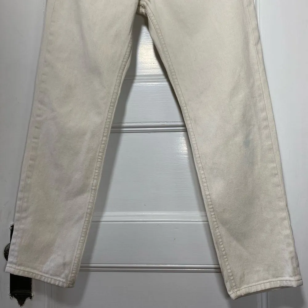 UNIF High Rise Straight Leg 5-Pocket Jeans in Ivory Neutral Size 26 - Image 9