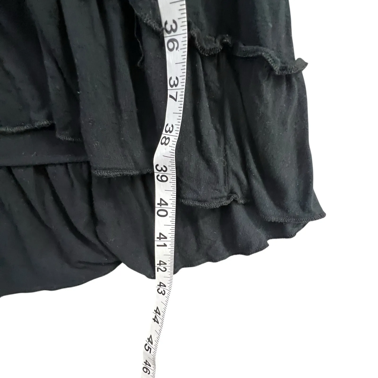 Velvet Torch Y2K Plunge Halter Dress Womens L Black Ruffle Smocked Summer Flirty - Image 9