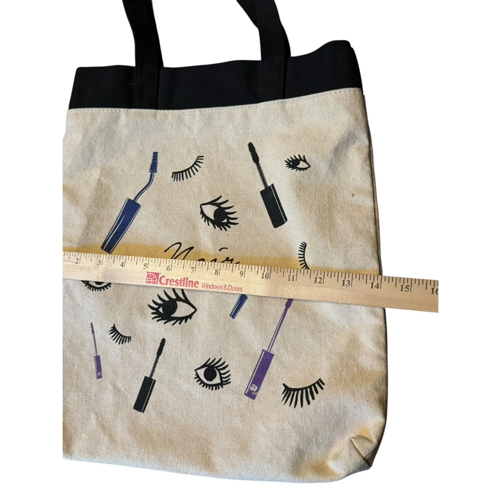 Lancome Canvas Bag Tote Reusable Bag for Makeup Lovers Natural Travel Cosmetic - Image 4
