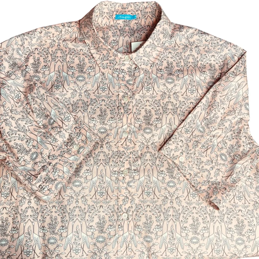 J. McLaughlin Arisa Cotton Popover NWT Floral Bird  Shirt Dress sz XL - Image 5