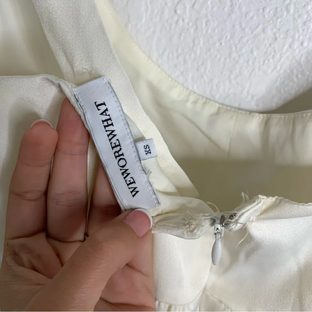 We Wore What Corset Midi Dress in Whisper White Size Extra Small - Image 5