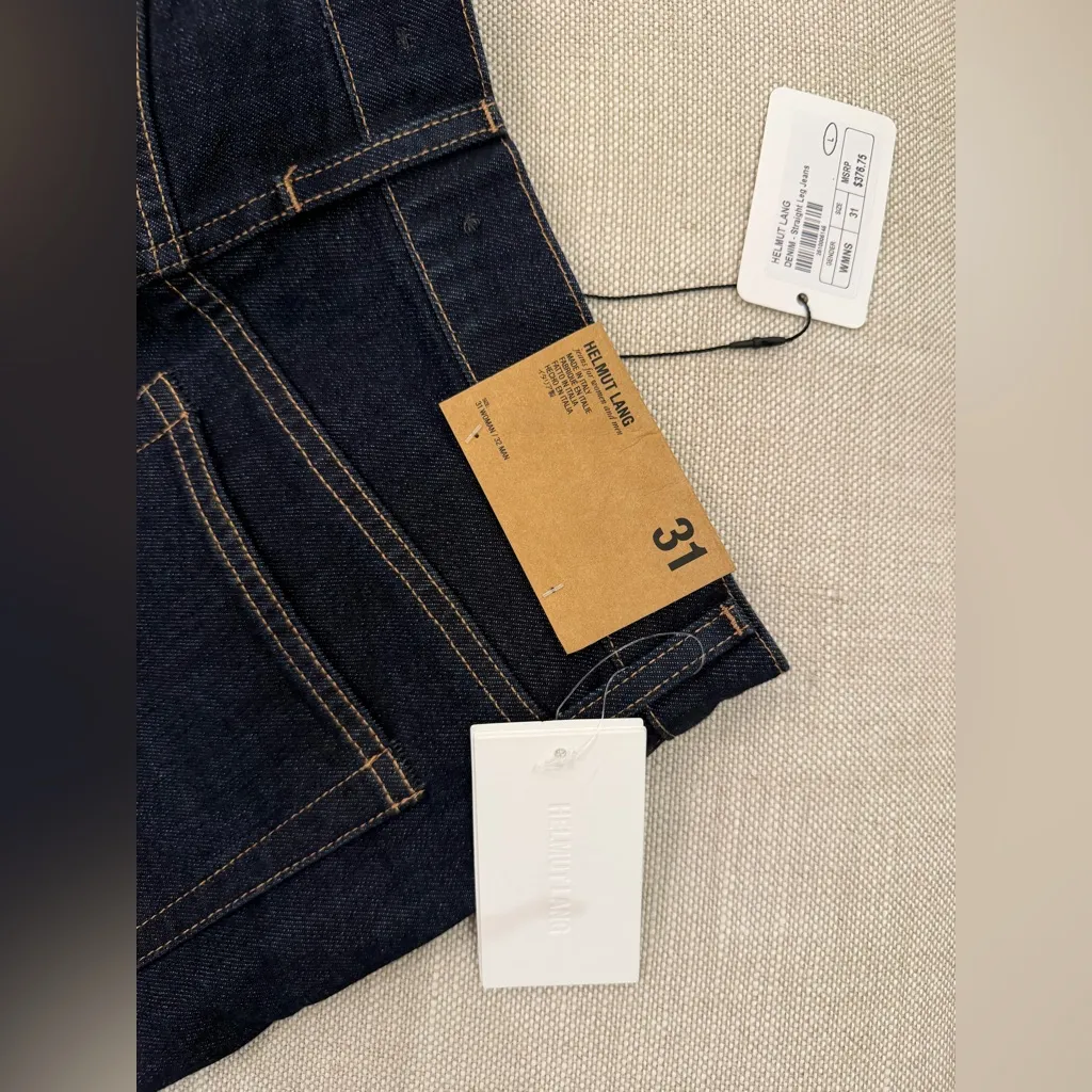 NWT Helmut Lang Femme Hi Spikes Acc Dark Rinse Jean Unisex Sz 31 Women/32 Men - Image 5