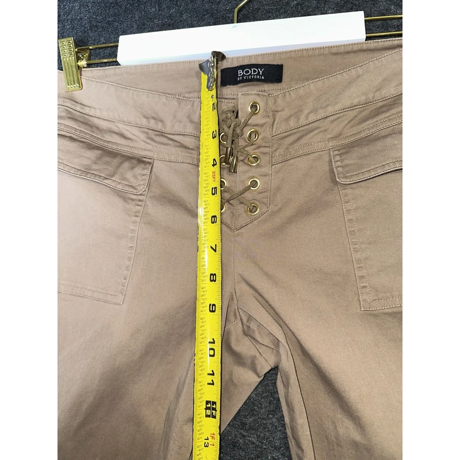 Y2K-era Rare Victoria's Secret BODY Low-Rise Lace-Up Flare Pants - Size 8 - Image 4