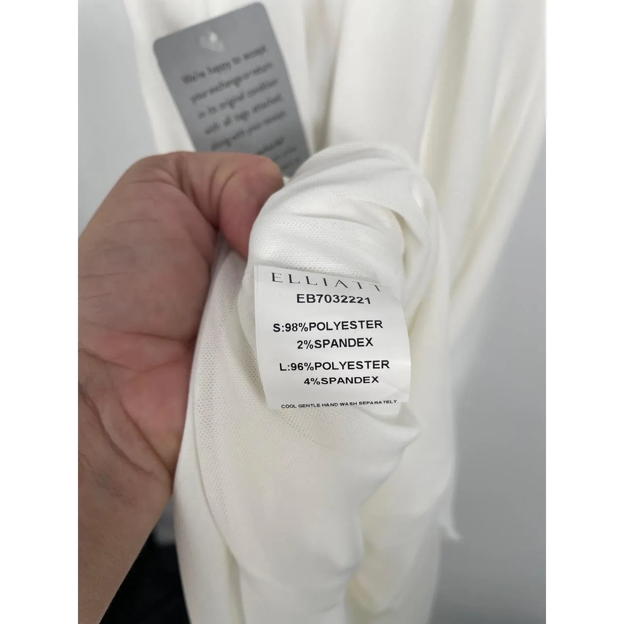 ELLIATT Women's Ivory Square‎ Neck Criss-Cross Back Collins Mermaid Gown Size M - Image 13