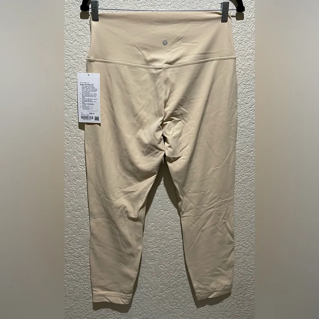 Lululemon NWT Align Leggings 25” Pants High Rise Prosecco Nulu Material Size 12 - Image 7