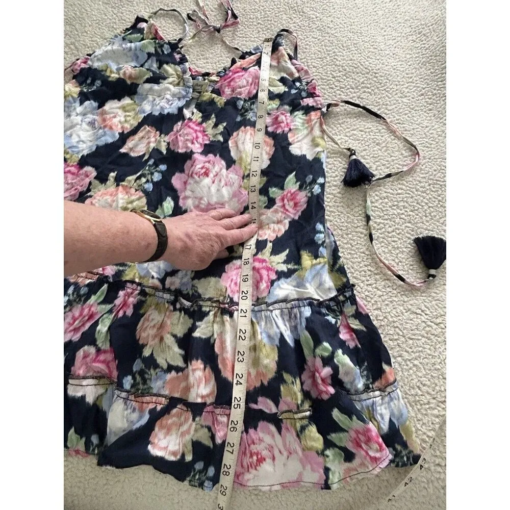 Maaji Midnight Garden Navy Blue Multi-Color Swim Cover Up Mini Dress Size S - Image 10