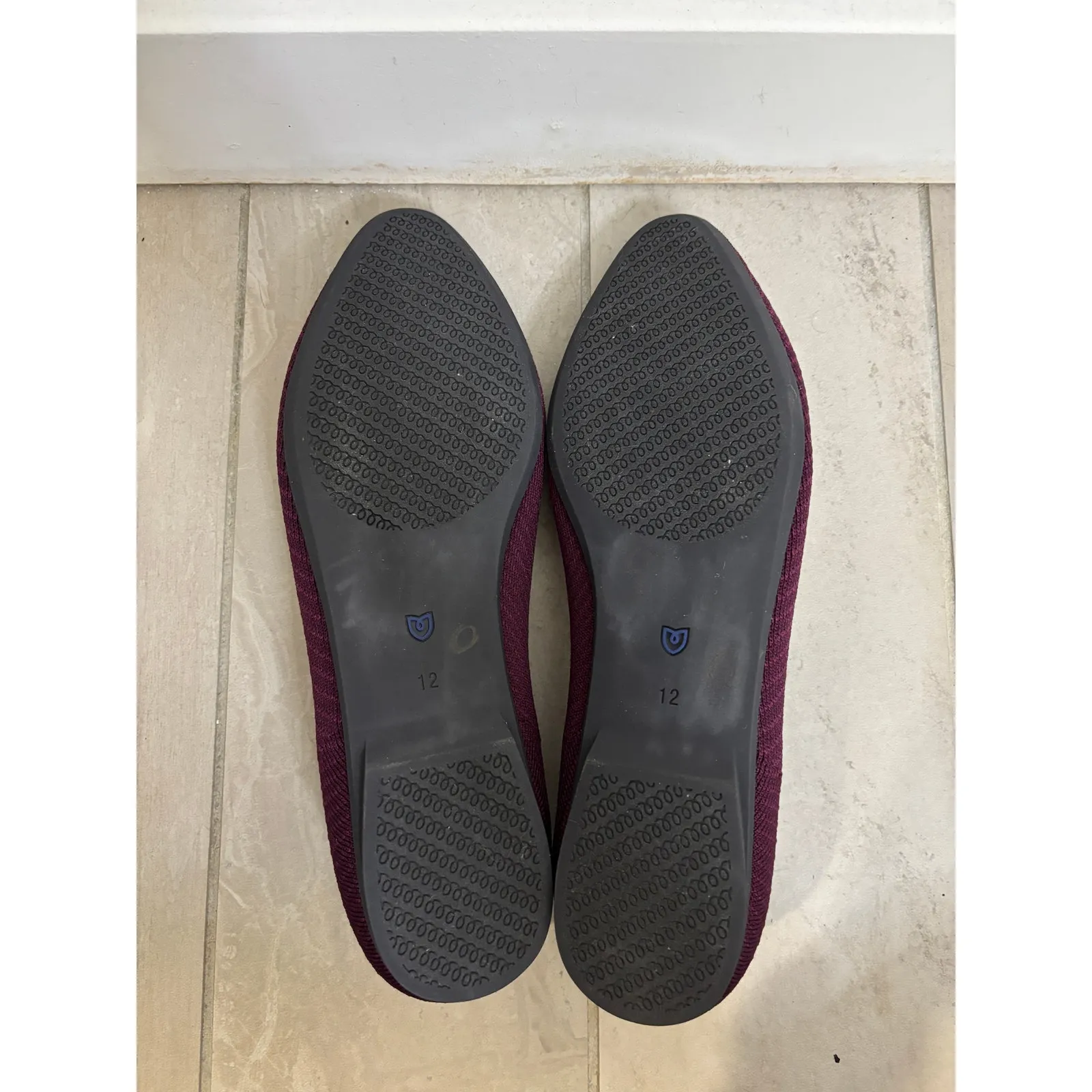 Rothys Loafer Womens 12 Plum Twill The Almond Slip-On Sustainable Knit Purple - Image 7